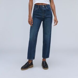 EVERLANE: THE WAY-HIGH® JEAN 28/6 Reg Button Fly. Highest Rise. Vintage Blue. St